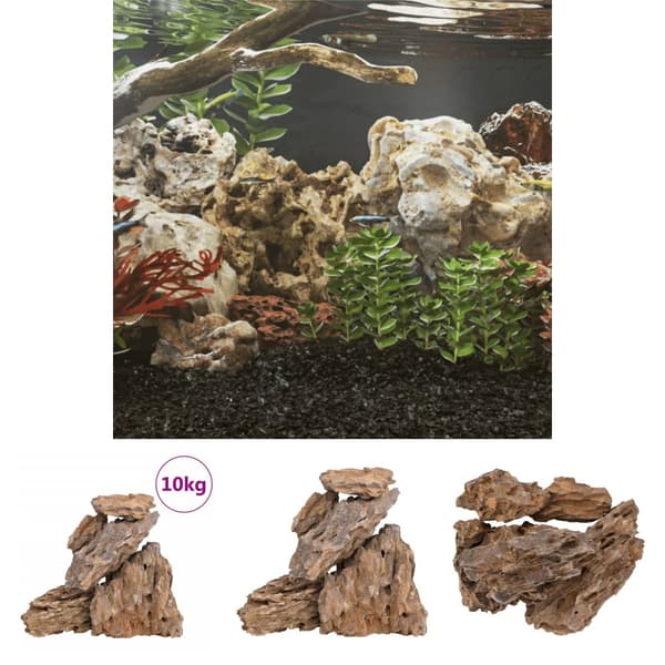 The Living Store Drakstenar 10 kg blandade färger 10-30 cm -  Akvarieprydnader