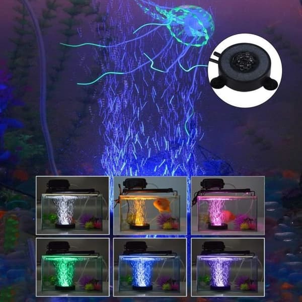 6 LED Aquarium Lamp - DELAMAN - Färgglad och vattentät belysning - Plast + Dinas - Kallt vatten fisk