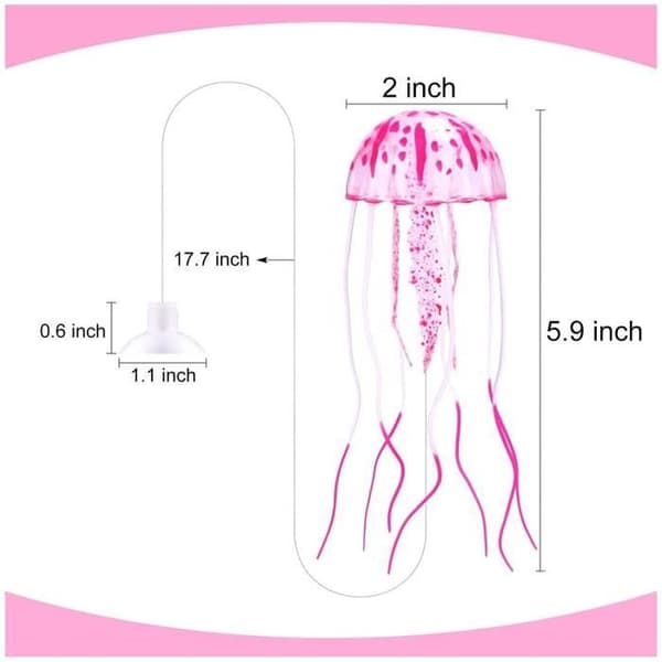Dekoration av Medusa för Fiskreservoar - Överensstämmer med bilden - Rosa - Tillverkad av resin
