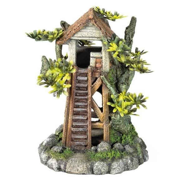 Nobby Pet Perched House Akvarium dekoration med växter
