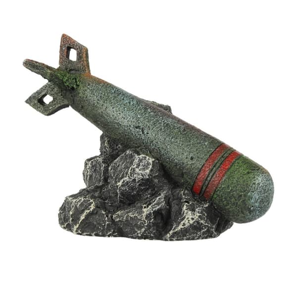 Akvaariokoristeet, armeijatorpedo 12,9x7x10cm