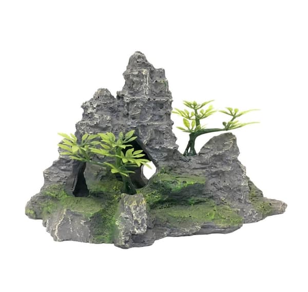 Akvarie dekoration, høj klippe 20x9,5x11,5cm