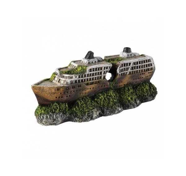 Akvaariokoriste Paquebot De Croisiere mini 19,5x7,5x8cm