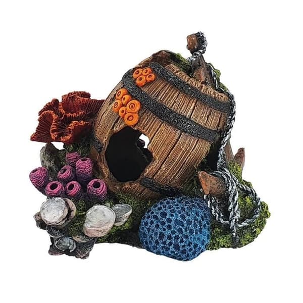 Nobby Pet Barrel Aquarium dekoration med korall
