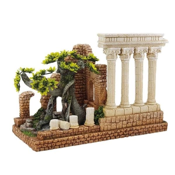Dekoration av akvarium antika pelare med bonsai Nobby Pet