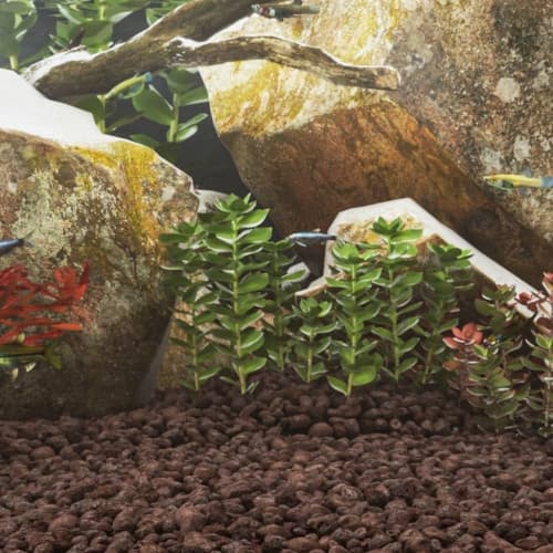 Lavagrus 10 kg röd 3-5 cm