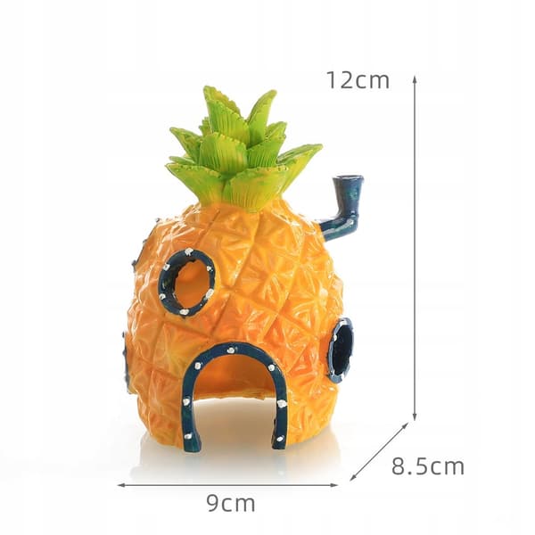 AKVARIEDEKORATION Ananas 12cm L för akvarium