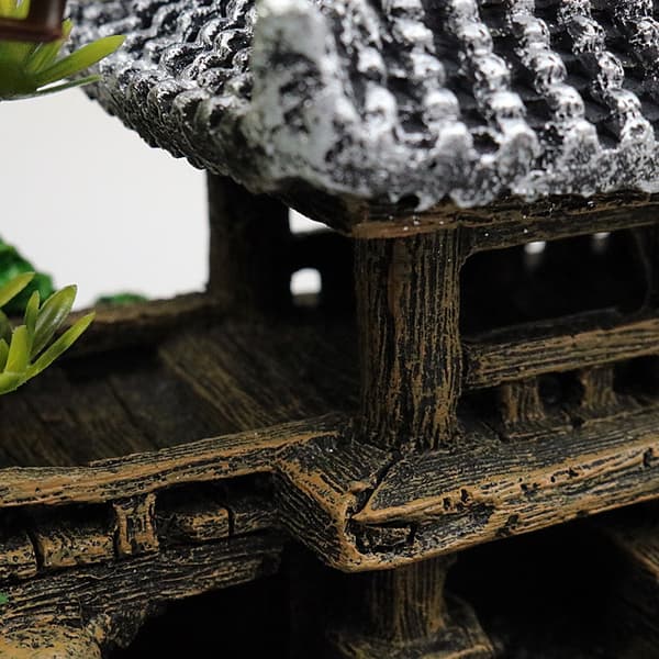 DEKORATION AKVARIUM Dekoration SMUK japansk hus XL 15cm