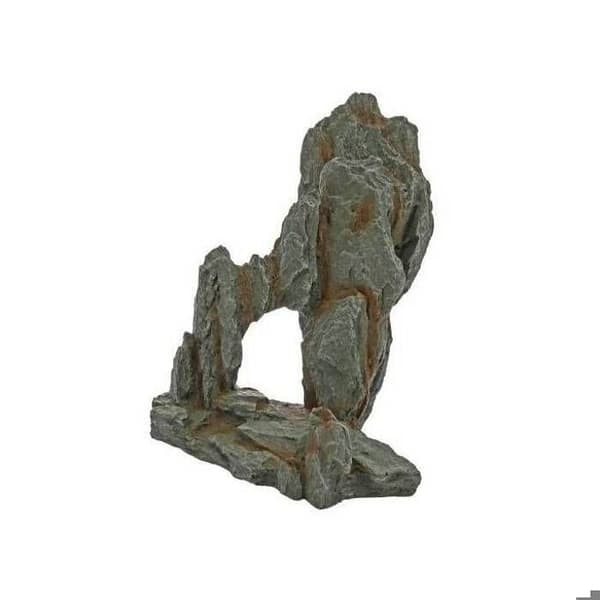 Dekoration för akvarium - Hobby - Sarek Rock 3 - Grå - Material av hög kvalitet - 28 x 15 x 22 cm
