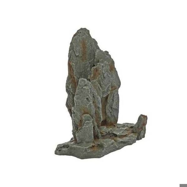 Dekoration för akvarium - Hobby - Sarek Rock 3 - Grå - Material av hög kvalitet - 28 x 15 x 22 cm