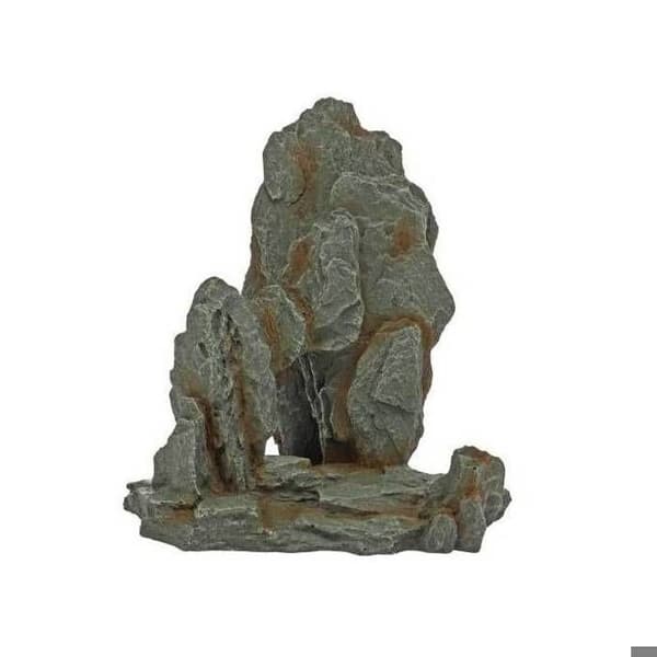 Dekoration för akvarium - Hobby - Sarek Rock 3 - Grå - Material av hög kvalitet - 28 x 15 x 22 cm