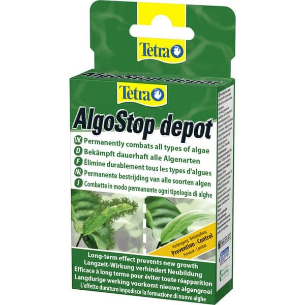 Algicid - Tetra - Algo Stop Depot - Tabletter med långsam frisättning - För sötvattensakvarier - 12 tabletter