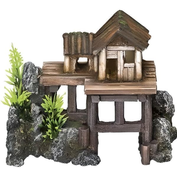 Nobby Akvarium Dekorationsväxter Trähus 15,5 x 8 x 12cm Nobby Akvarium Dekorationsväxter Trähus 15,5 x 8 x 12cm