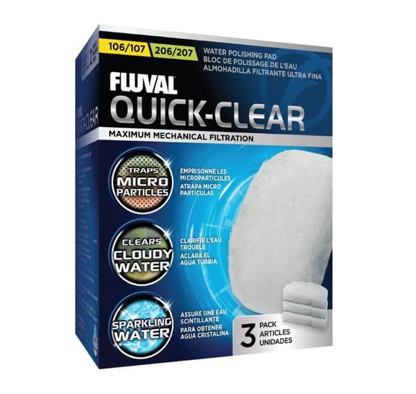 Filtermedium Quick-Clear for svampfilter Fluval 306/307 406/407 6stk