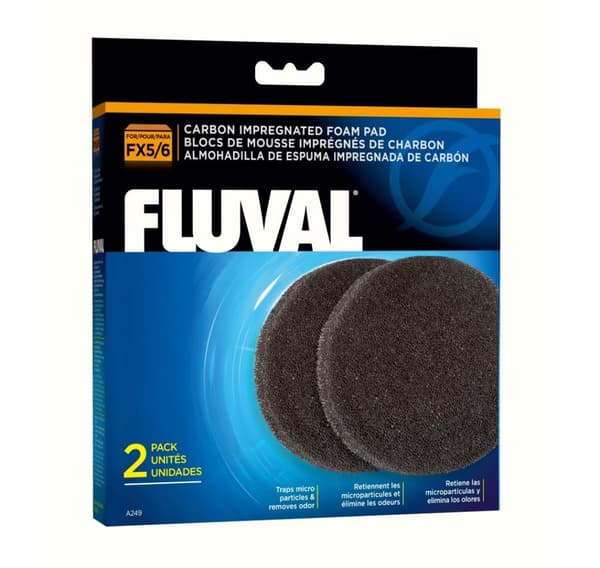 Filtermedia Fluval Carbon Foam för FX5/FX6 2st