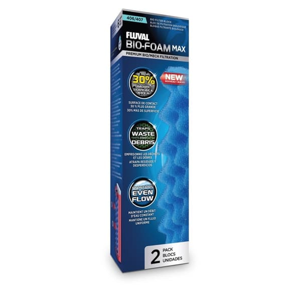 Filtermedia Fluval Bio-Foam Max för 406/407 2tk blå A189