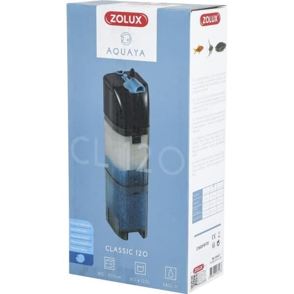 Internt filter - Zolux - Classic - Til akvarier fra 80 til 120 L - Flowhastighed på 580 L/t - 6W