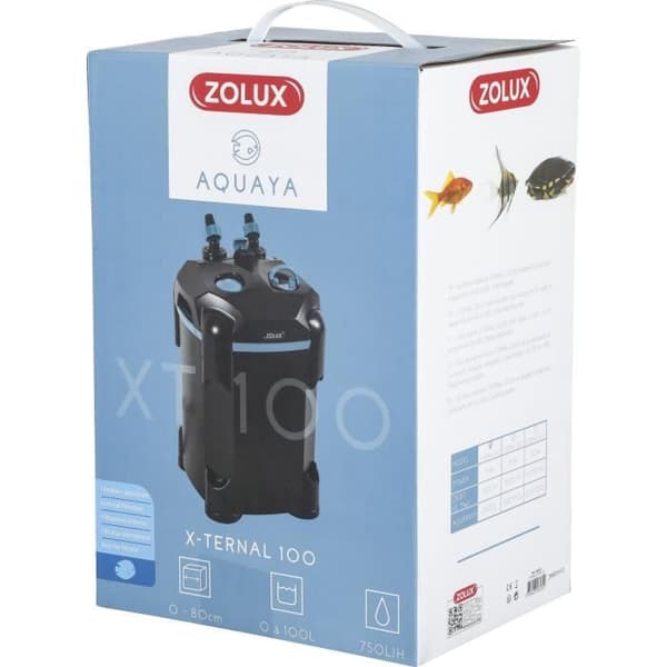 Eksternt filter - Zolux - X-Ternal 100 - Effekt 9,3 W - Maks. flowhastighed 750 L/t - Til akvarier op til 100 L