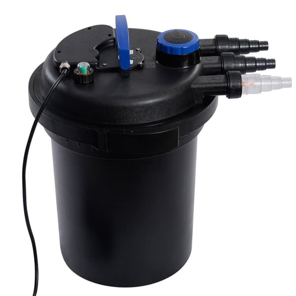 11 W UVC 10000 l/h trykfilter trykdam filter damfilter velegnet til damme op til 15.000 liter