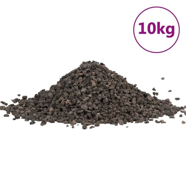vidaXL Basaltgrus 10 kg svart 5-8 mm