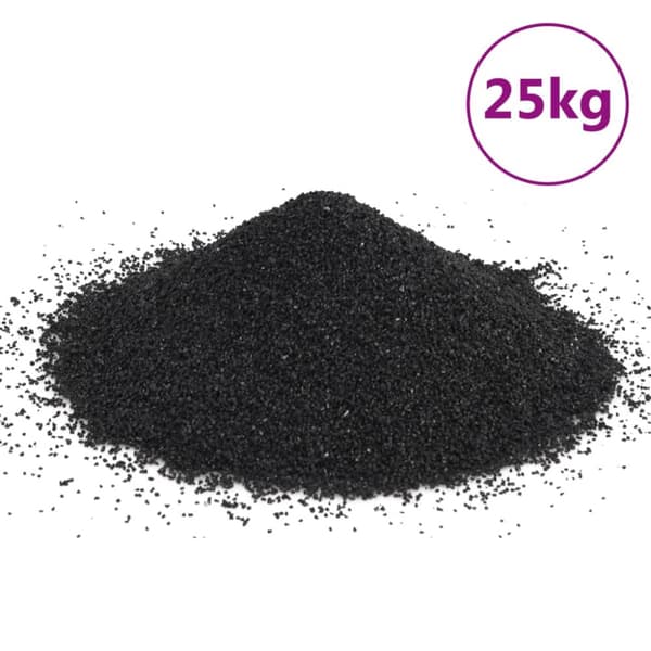vidaXL Akvariesand 25 kg svart 0,2-2 mm -  Sand och stenar till akvarier