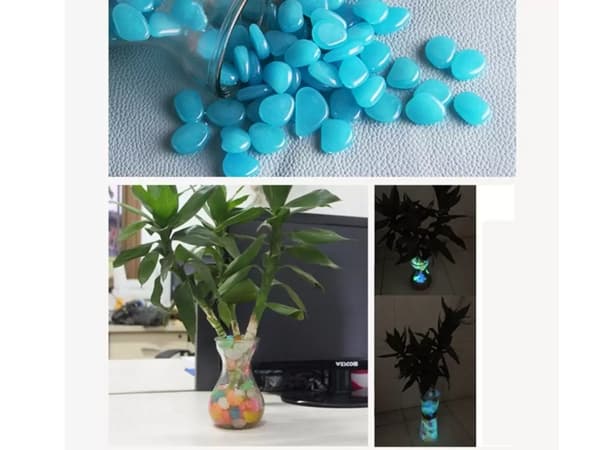 100 Pak Selvlysende Steiner - Glow in the Dark Dekorasjon