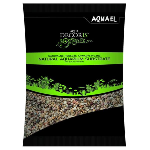 AQUAEL NATURLIG GRUS MULTIFARVET 5-10MM 2KG