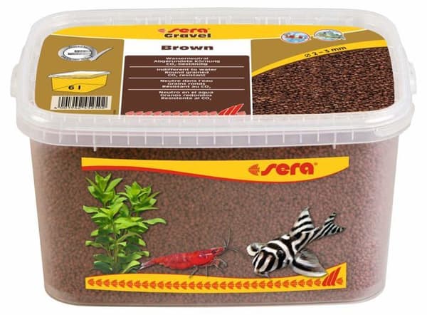 Sera - 32260 - Brunt grus Diameter 2 - 3 mm 6 st