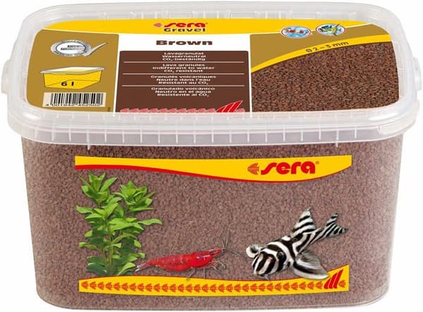 Sera - 32260 - Brunt grus Diameter 2 - 3 mm 6 st