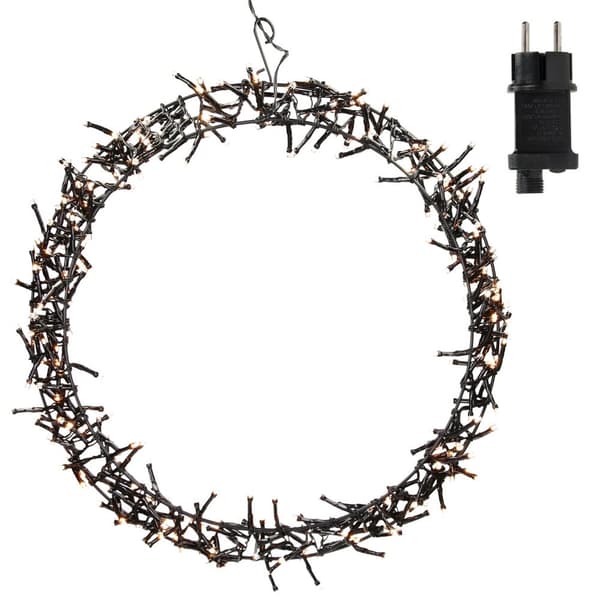 Ljuskrans 300 lysdioder varm vit Ø 38cm IP44