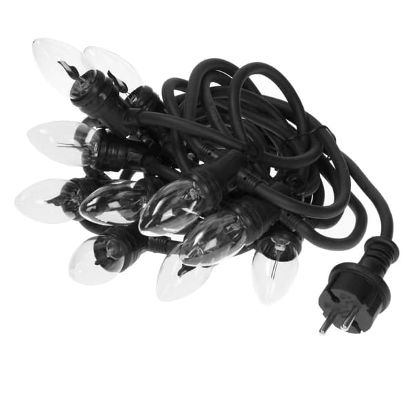Fairy Lights 3,6 m med 10 glödlampor Varmvit flameffekt