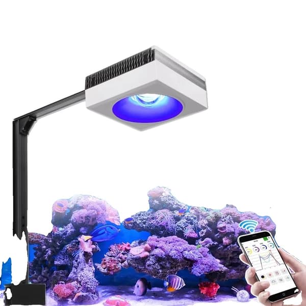 WiFi Akvarium Revlys, 90W Effekt, 4 Kanal Kontrol,Hvid med Hang sæt
