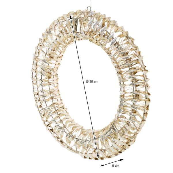 Julelyskrans 38 cm varm hvid 480 LED'er IP44 indendørs/udendørs