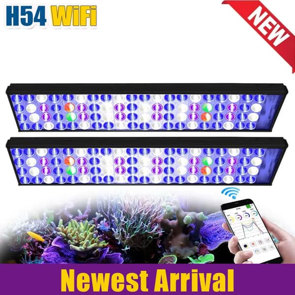 WiFi Revakvarium LED-lampa, 60W effekt, fullspektrum belysning,För 105cm-130cm