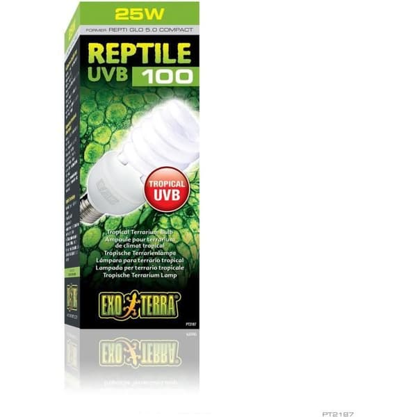 UVB-pienloistelamppu terraarioon - EXO TERRA - Matelija UVB 100 - Trooppiseen ja subtrooppiseen ilmastoon 26W