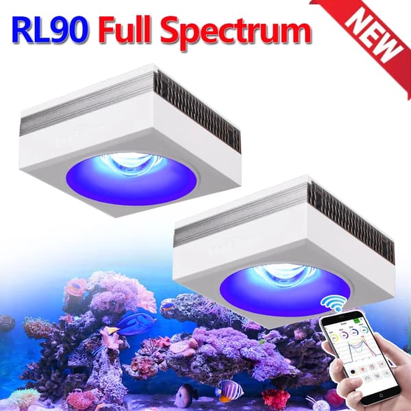 LED Akvarielampe, 90W Effekt, Smart WiFi Kontrol,2 lamper med ophængssæt