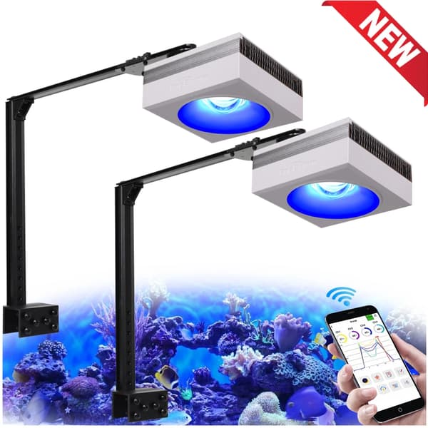 Akvarieljus, WiFi-anslutning, korallrevstillväxt,2 WiFi Montering Lampa