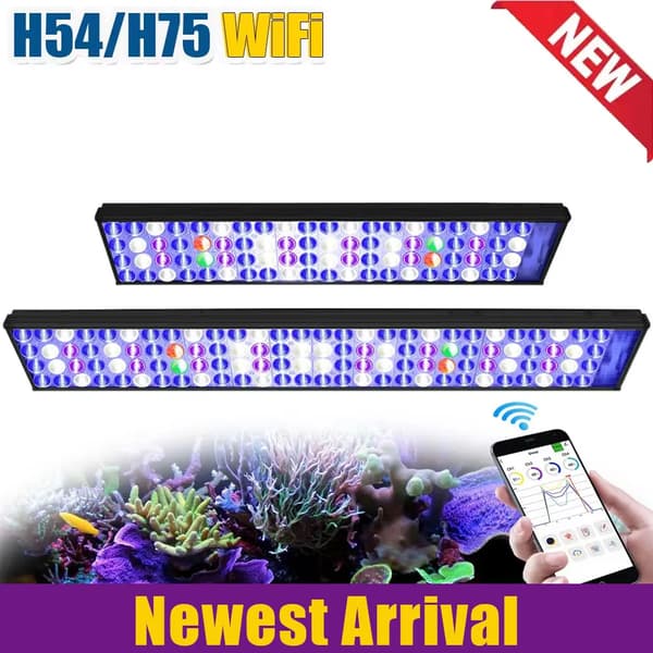 WiFi Revakvarium LED-lampa, 60W effekt, fullspektrum belysning,För 135cm-160cm
