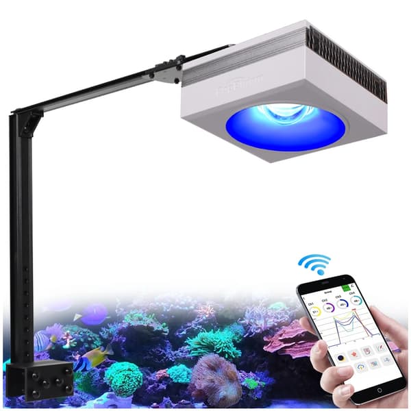 WiFi Akvarielampa, 100W Effekt, 720 PAR, Flerkanalskontroll,Vit monteringslampa