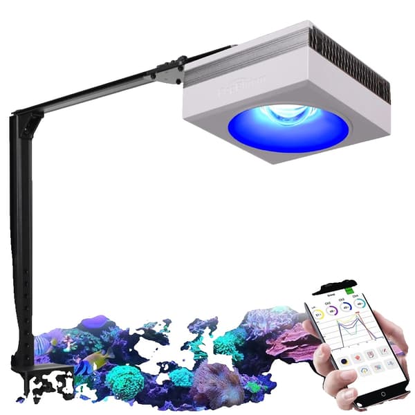 WiFi Akvarielampa, 100W Effekt, 720 PAR, Flerkanalskontroll,Vit monteringslampa