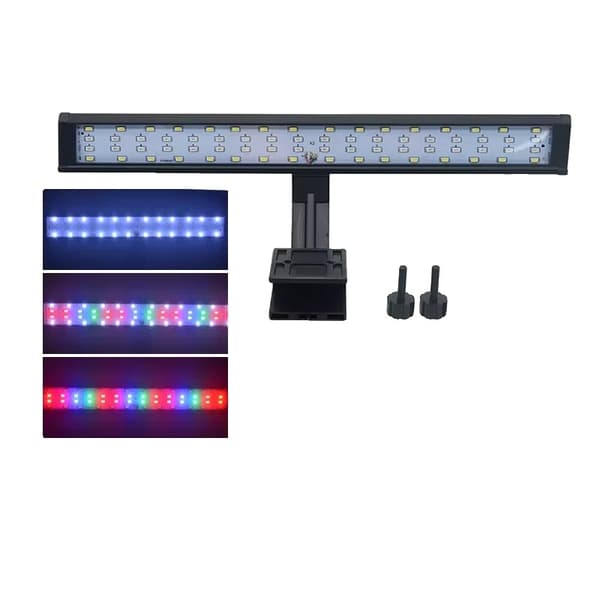 LED Akvarielampa, Ultratunn Design, Klämfäste,500S-12W, EU-kontakt