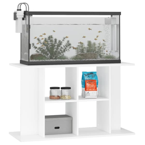 vidaXL Akvariebänk vit 100x40x60 cm konstruerat trä