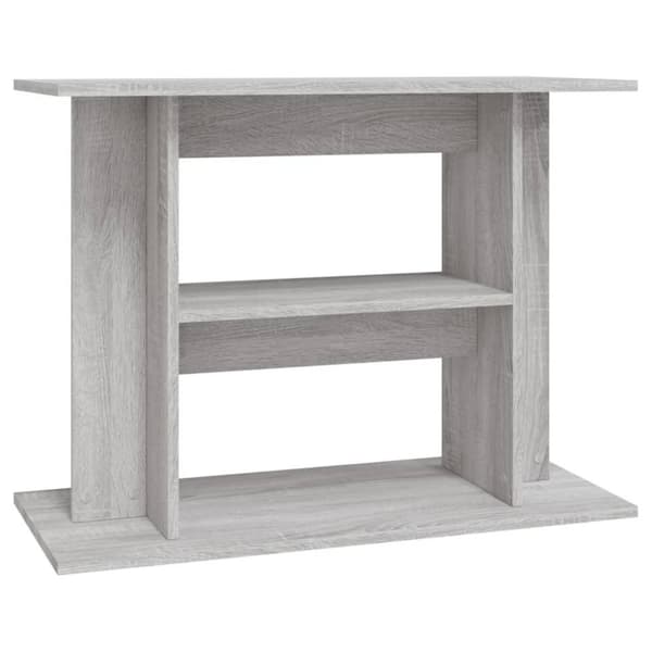 vidaXL akvariebord 80x35x60 cm konstrueret træ grå sonoma-eg