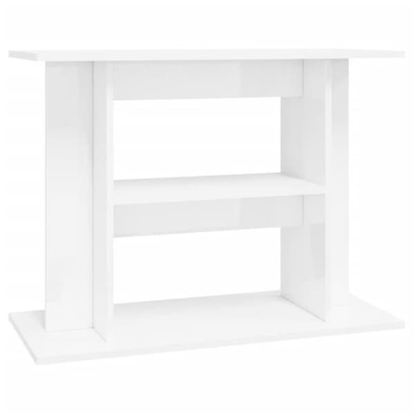 vidaXL Akvariebänk vit högglans 80x35x60 cm konstruerat trä
