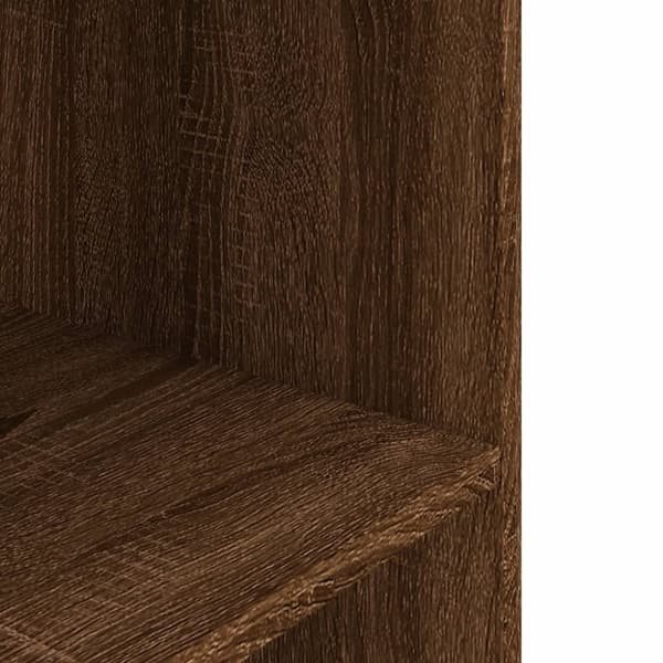 vidaXL Akvariebänk brun ek 80x35x60 cm konstruerat trä