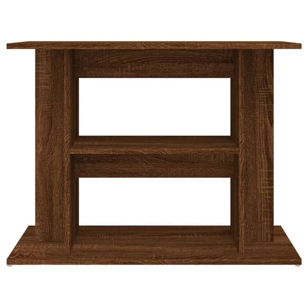 vidaXL akvariebord 80x35x60 cm konstrueret træ brun egetræsfarve