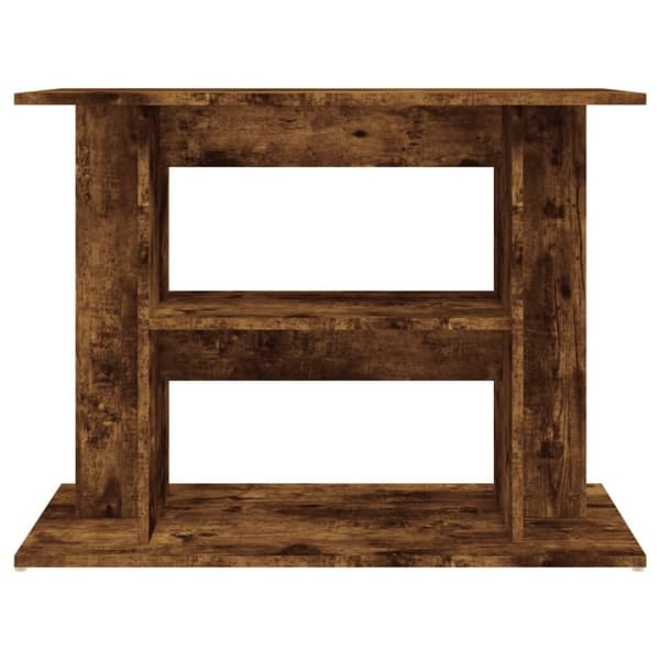 vidaXL Akvariumstativ røkt eik 80x35x60 cm konstruert tre