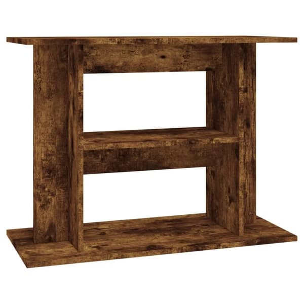 vidaXL Akvariebänk rökfärgad ek 80x35x60 cm konstruerat trä
