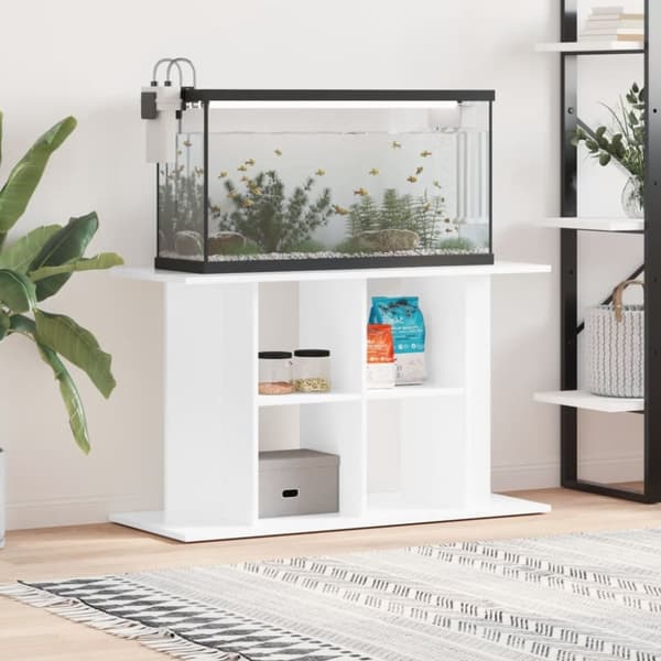 vidaXL Akvariumstativ høyglans hvit 100x40x60 cm konstruert tre