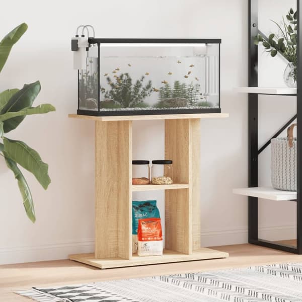 vidaXL akvariebord 60x30x60 cm konstrueret træ sonoma-eg